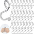 Sosation 45 Pcs Clothes Hanger Connector Hooks, Metal Hanger Extender Clips for Velvet Plastic Wooden Closet