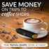 Zulay Kitchen Powerful Milk Frother Wand, Mini Handheld Stainless Steel Drink Mixer for Coffee, Lattes, Black/Copper
