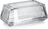 Countertop, 6.5" Clear Glass Butter Dish with Lid for Crystal Butter Dish with Cover, Covered Butter Tray