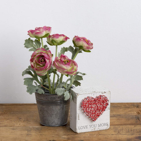Primitives by Kathy 34248 Rustic White Box Sign, 3.5" x 4", Love You More String Art