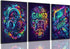 Yolbcdr Gaming Posters - Video Game Wall Art Set of 3, Cool Gaming Sign Pictures for Boys Bedroom Decor