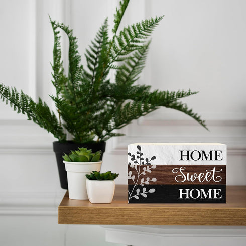 Set, -28 Christian Decorative Book Stack for Farmhouse, Rustic Tiered Tray Decor, Stacked Books Home Sweet Home Wooden