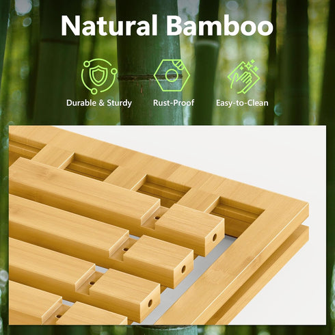 Closet 3 Bamboo Shoe Rack for Tier, Durable Wooden Shoe Rack, Space-Saving Stackable Shoe Organizer for Entryway, Dorm