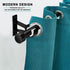 6 Pack Heavy Duty Curtain Rod Bracket, Curtain Rod Holders for Wall Drapery Rod Hangers, Black