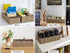 StorageWorks Small Baskets for Organizing, Handwoven Seagrass Baskets with 4 Sections, 2 Pack for Shelves, Pantry,