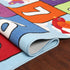 HUSHEGKA Count Hop & Hopscotch Rug for Kids, Floor Play Area Rug Game Carpet Crawl Jump Mat, Skid-Proof Backing, Great