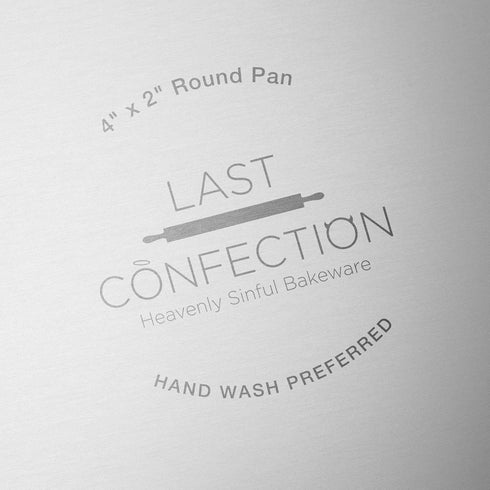 LAST CONFECTION 2-Piece Round Cake Pan Set, 4" x 2" Deep Aluminum Pans