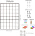 2 Pack Wire Wall Grid Panel - Black Magnetic & Metal Grid for Photos & Pictures Display in Home or Office