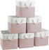 FinishingBo Cube Storage Bins, 6 Pack 11x11 inch with Cotton Handles for