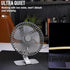 SLENPET 6 inch USB Desk Fan, Adjustable Tilt, 4 Speeds, Ultra-quiet, Portable Metal Base, Silver