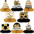 LINGTEER Happy 65th Birthday Table Honeycomb Centerpieces - Cheers to 65th Birthday Party Decorations Gift Sign