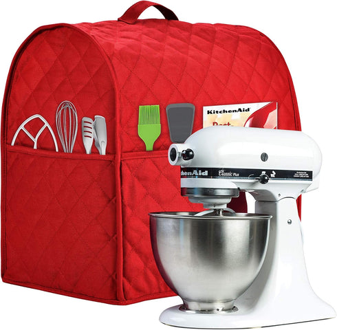 Stand Mixer Cover for Kitchenaid Mixer, Fits All Tilt Head & Bowl Lift Models, Soft, Not Easy to Fade, Red