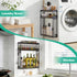 3 9 Hooks-2 Docnest Tier Wall Mounted Spice Rack with Installation Ways (Screw/Adhesive), Space-Saving Metal Spice