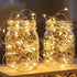 DomeStar 2 Pack Fairy Lights Battery Operate, Rechargeable Lights with Timer, Waterproof