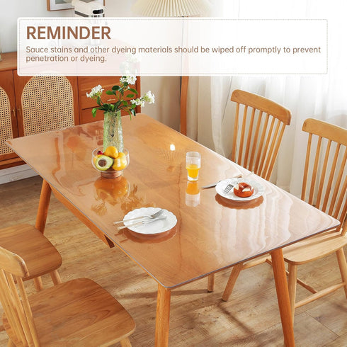 2mm 16 72 Inch Warmstar Clear Table Protector Thick, x Clear Table Cover Protector, Plastic Table Cover, Clear Desk Mat