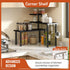 GHWIE Corner Shelf Organizer, 3 Tier Bamboo Kitchen Countertop Rack for Living Room, Office, Space Saving Storage