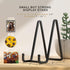 6 Inch Black Metal Square Easel Stands for Plates, Photos, Decor (2 Pack)