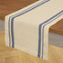 36 Inches 100% 14 36 Inch Solino Home Linen Striped Table Runner - Pure Linen Navy and Natural French Stripe Small