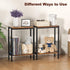 Narrow Side Table, Skinny End Tables with Magazine Holder, Small Sofa Table for Small Spaces, Space-Saving Design, Slim