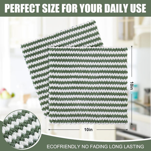 12 Pack 10 10 inches, Homaxy Kitchen Dish Cloths, Ultra Soft and Absorbent Dish Towels, Reusable Fast Drying Microfiber