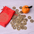 Coopay 240 Pieces Chinese Coins for New Year Feng Shui, Good Luck Fortune I-Ching Ornament with Red Pouch