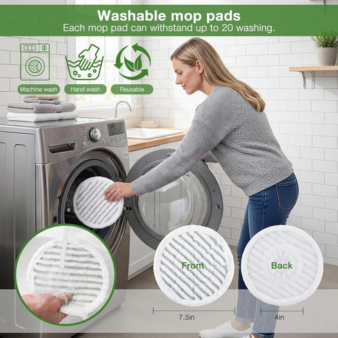 Vickorpen 8 Pack S8001 S7001 S7201 S7000AMZ S8201 Steam Mop Replacement Pads for Shark Steam and Scrub Mop Pads