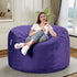 3Ft 3' HABUTWAY Bean Bag Chair Luxurious Velvet Ultra Soft Fur with High Rebound Memory Foam Bean Bag Chairs for Adults