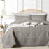 akkialla Full/Queen Size Quilt Bedding Set,Dark Grey Lightweight Microfiber Soft Bedspread,Modern Style