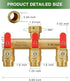 LNEZCDB 3 3/4 Inch Way Hose Splitter, Heavy Duty Full Flow Garden Water Hose Bib Spigot Splitter, Brass Rust and Freeze