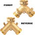 Xiny Tool Hose Splitter, Garden Hose Splitter Heavy Duty 2 Way, Solid Brass Water Hose Y Splitter 2 Valves with 2 Extra Rubber Washers by Xiny Tool