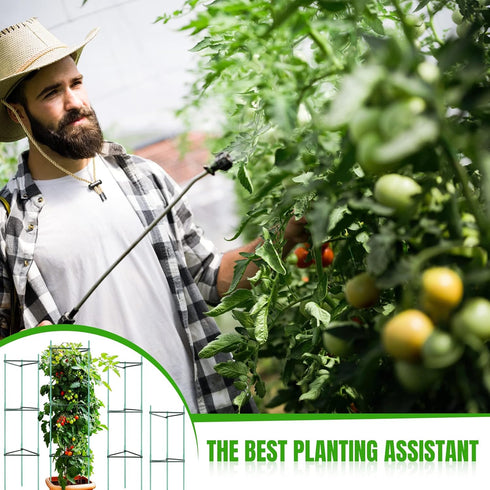 10 51 Inch Sunnyray Pcs Tomato Cage up to Plant Cage Deformable Trellis Assembled Tomato Garden Cages Plant Stakes