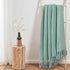 Home Soft Things Throw Blanket, Knitted Tweed, 50'' x 60'', Silver Blue, Cozy Warm Comfortable