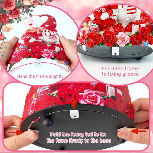 Valentines Day Paper Towel Holder with Red Gnomes Couple Decorations for Home, Indoor, Office - Valentine Gifts