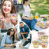 200 9 oz Sets, 100 Pack 100 Didaey Pcs Clear Plastic Parfait Cups with Flat Lids and Spoons Disposable Yogurt Parfait