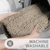 Yimobra Luxury Chenille Bathroom Rugs Set, 2 Piece Non Slip Quick Dry U Shaped Toilet Bath Mat (Camel)
