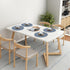 Set 4, 13 3.93 inch, Homaxy Round Faux Leather Placemats and Coasters, Washable Dual-Side Table Mats, Wipeable