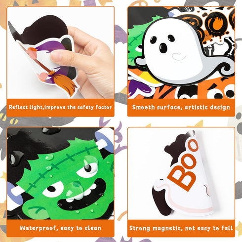20Pcs Halloween Magnet Car Decorations - Waterproof Trick or Treat Automotive Stickers for Home Decor