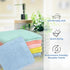 Crystal Ridge 24 Pack 12 x12 Cotton Wash Cloths - Washcloths for Showering, Face and Body, Soft and Highly Absorbent