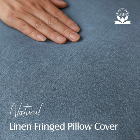 Cozy 2020 Inch,1PC,Misty Foindtower Decorative Linen Fringe Throw Pillow Covers Boho Farmhouse Cushion Cover