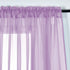 DONREN 2 Panels Lilac Purple Solid Color Sheer Curtains, Elegant Rod Pocket Voile Drapes for Living Room Bedroom (52X72