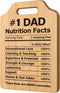 Father's Day Gifts For Dad, Best Dad Ever Gift, Dad Gifts from Son Daughter, Nutrition Facts Cutting Board