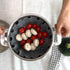 Korean Made Silicone Steamer Basket, 10" Size, Flexible Design Steamer Insert (Gray)