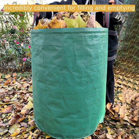 106 4 Gallon Leaf Bag & Yard Waste Collector - Reusable Standable Lawn/Garden Clippings Container with Handles