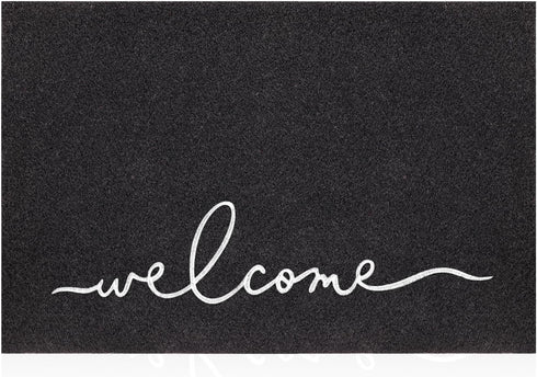Welcome Mats for Front Door, Non-Slip Doormat for Easy Clean Entrance Mats for Home, Patio, High Traffic Areas