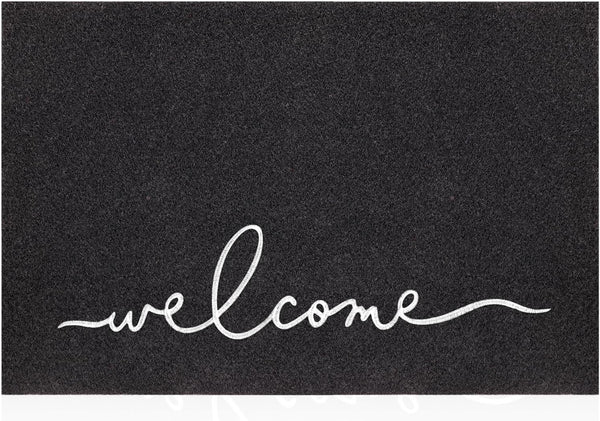 Welcome Mats for Front Door, Non-Slip Doormat for Easy Clean Entrance Mats for Home, Patio, High Traffic Areas