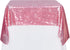 PartyDelight Sequin Tablecloth Fuchsia Pink Sparkly Table Cloth Overlay Square 50"x50"