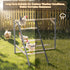 PETSFIT Chicken Perch for Coop-Solid Wood and Rustproof Iron Roosting Bar with Swing - Ideal for Backyard Poultry
