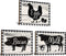 Jetec 3 Pieces Farmhouse Kitchen Decor, Wooden Pig Cow Chicken Signs, Rustic Buffalo Plaid Wall Art for Home Decorations