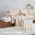 FUXA 4 Vanity Stool Chair with Storage, White Faux Fur Makeup Chair with Metal Legs and Anti-Slip Feet, Soft Padded