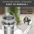 Creano Glass Teapot 54oz (1600ml) with Integrated Stainless Steel Infuser and Glass Lid for Loose Teas